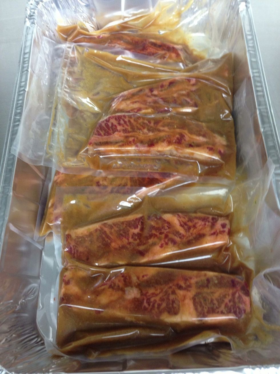 Now put them in the cooler for 24 hours. (This is optional step). Since we are cooking for such a long time, the meat will get plenty of flavor either way.