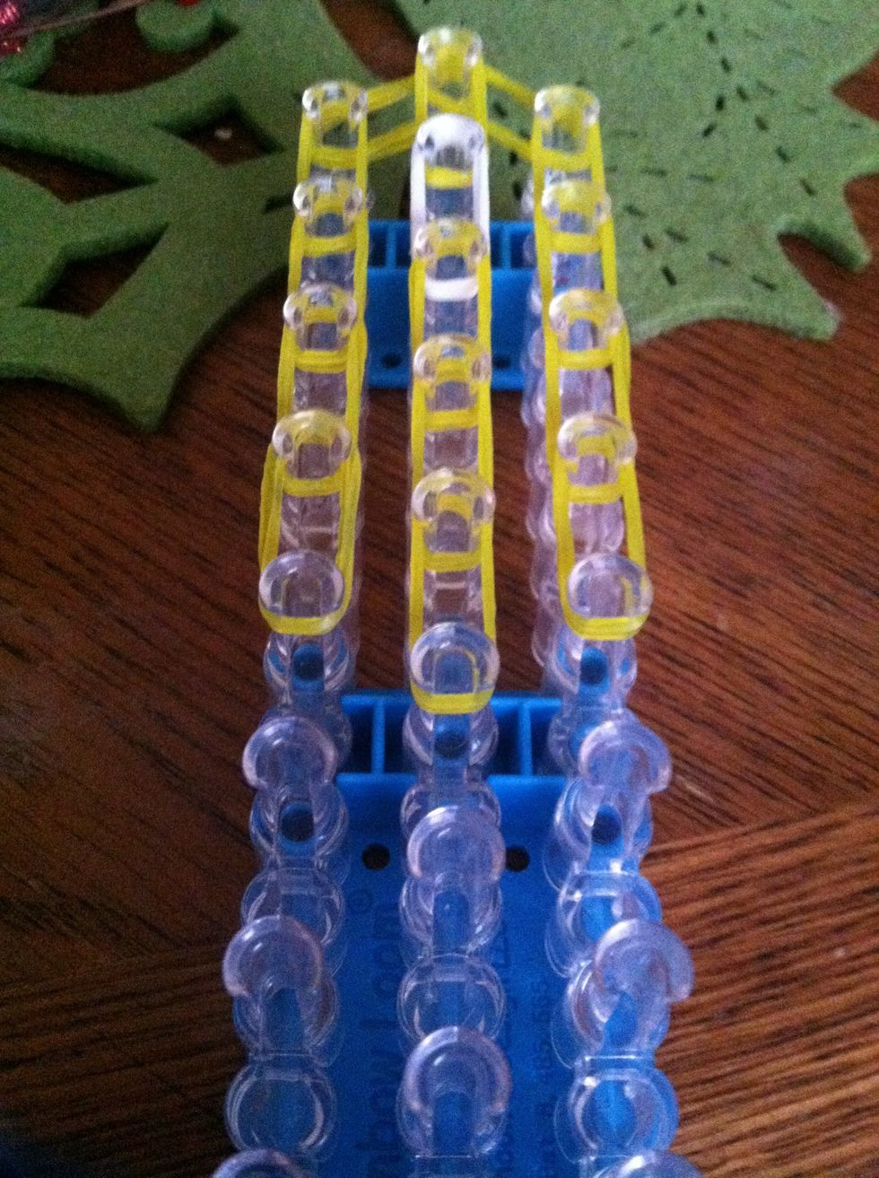 Now put three double bands in the center