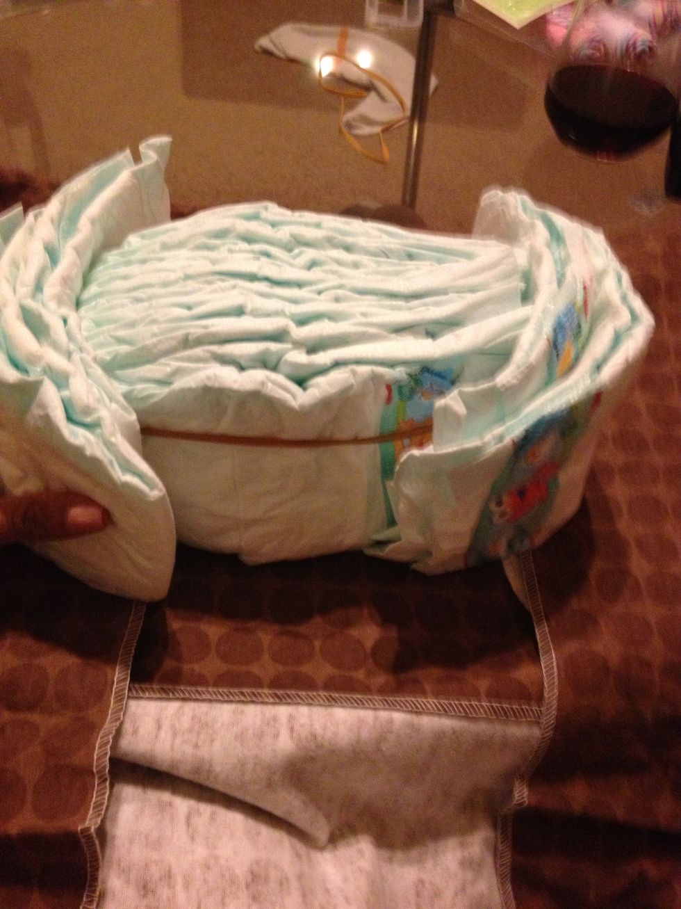Now put two more on each side to make a pillow formation.