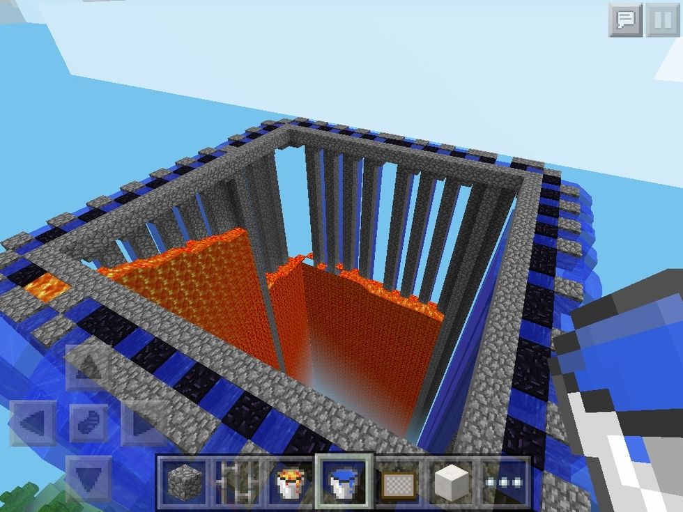 Now put water around the edges