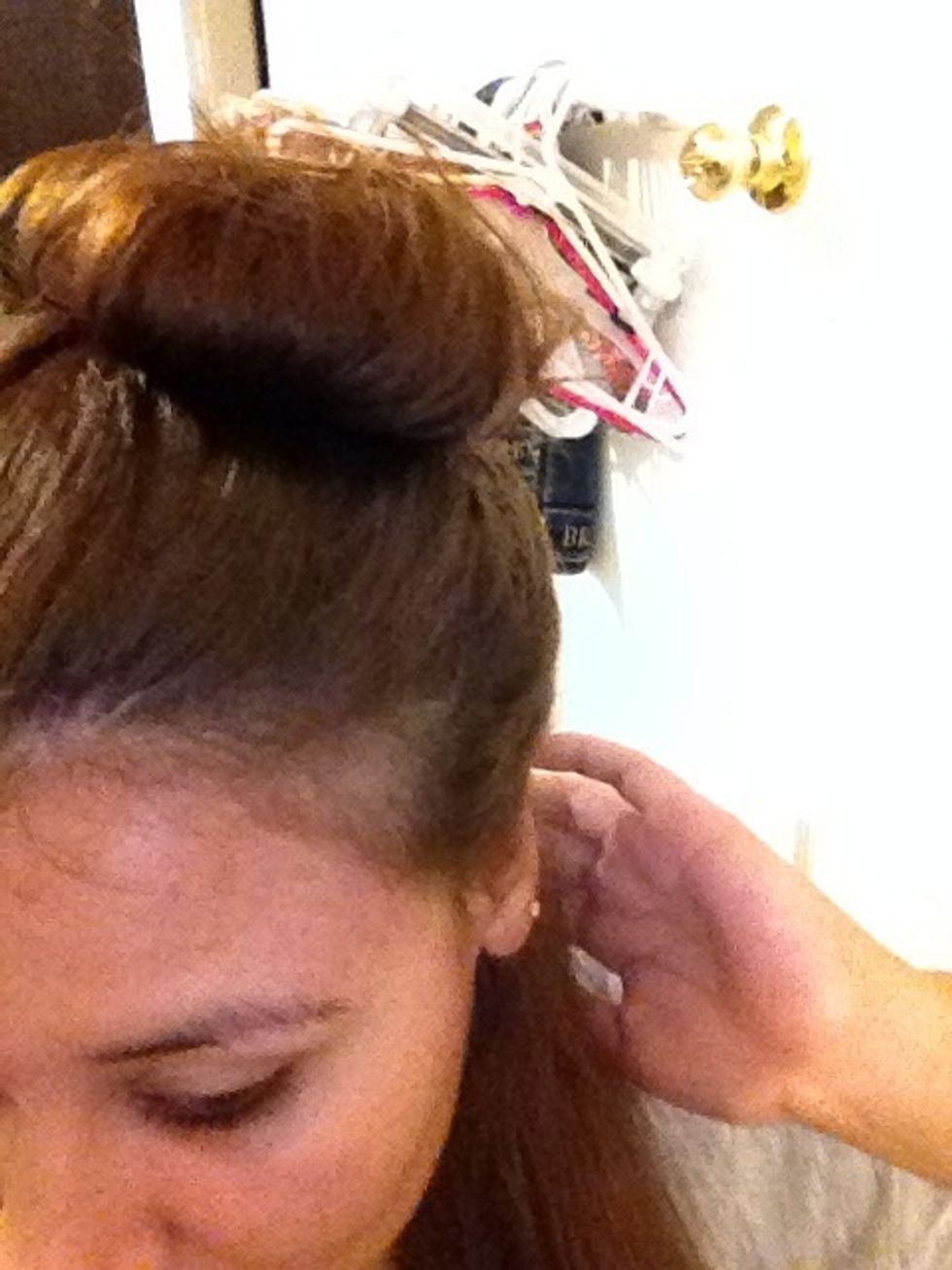 Now put your hair half way up and half way down