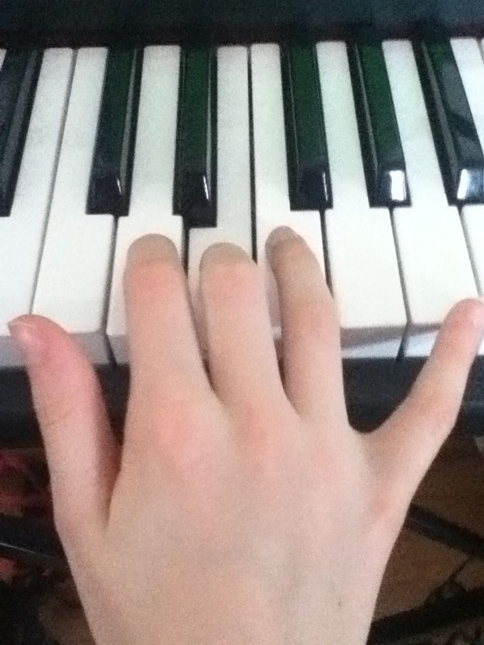 Now put your middle finger on E