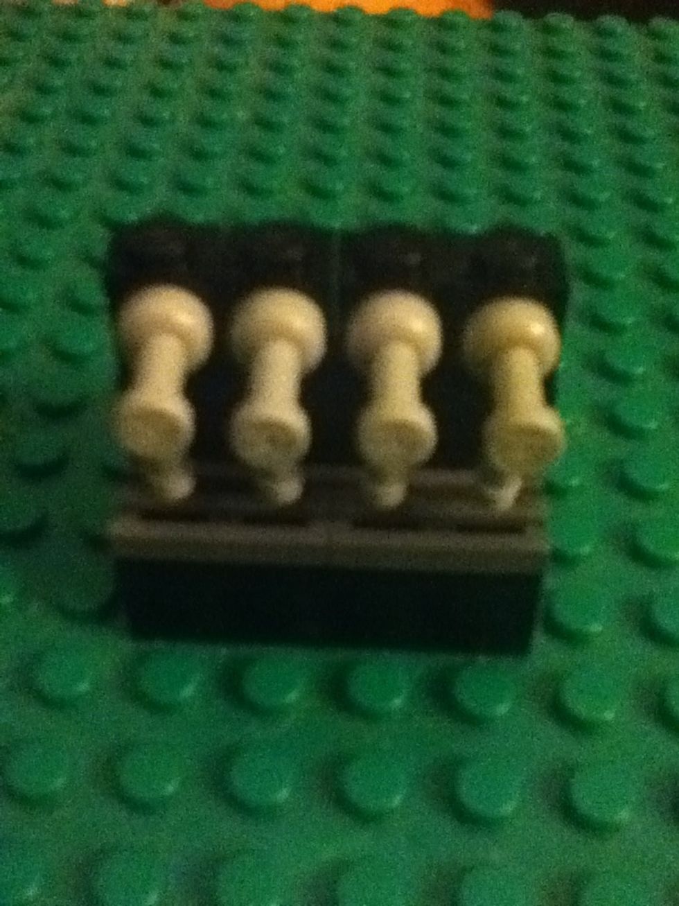 Now put your nozzles on the studs like this