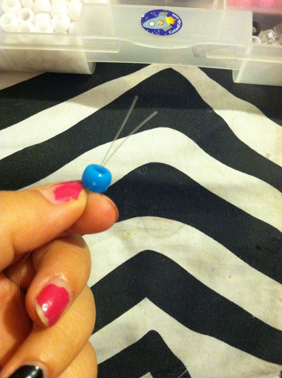 Now Put Your Strings Together And Put Just 1 Bead On .