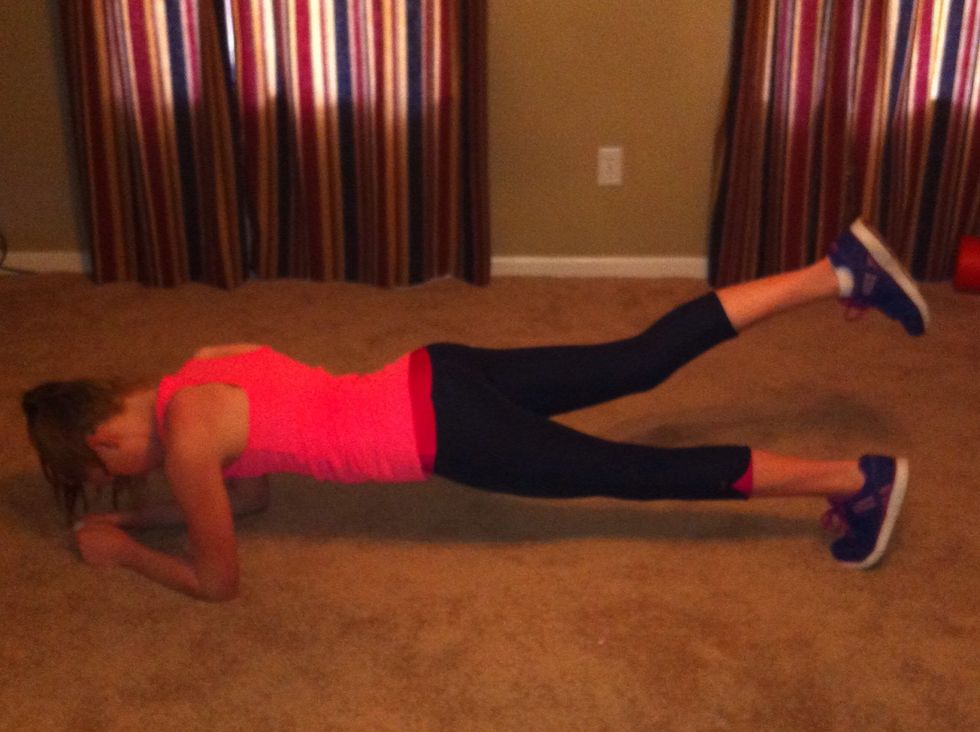 Now raise one leg and hold for 5 counts.