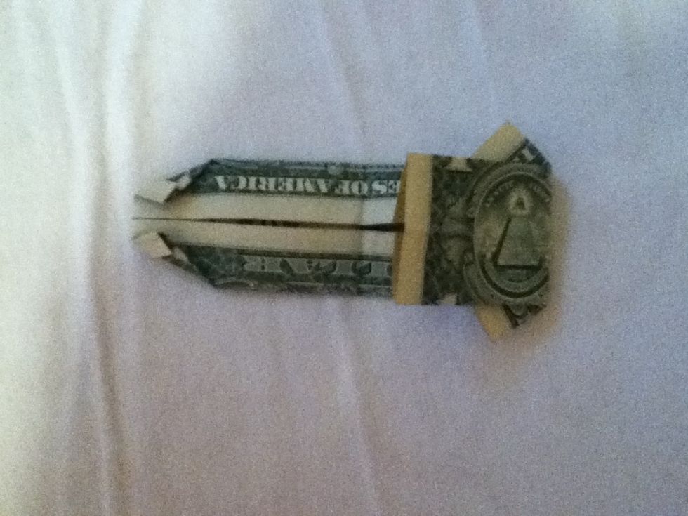 Now refold the end back to the collar with the sleeves now added