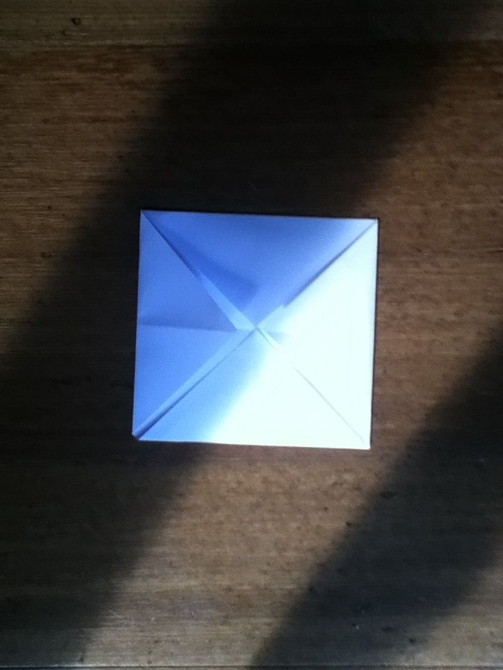 Now repeat folding all the other corners...