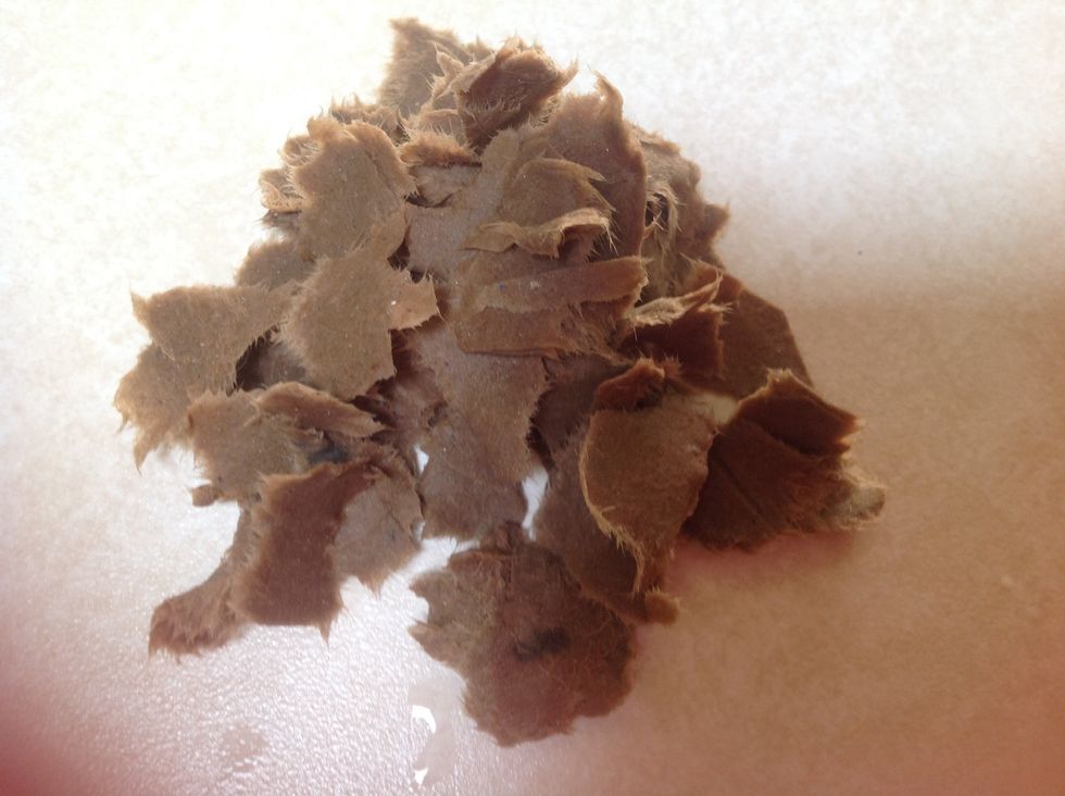 Now rip them into even smaller pieces.