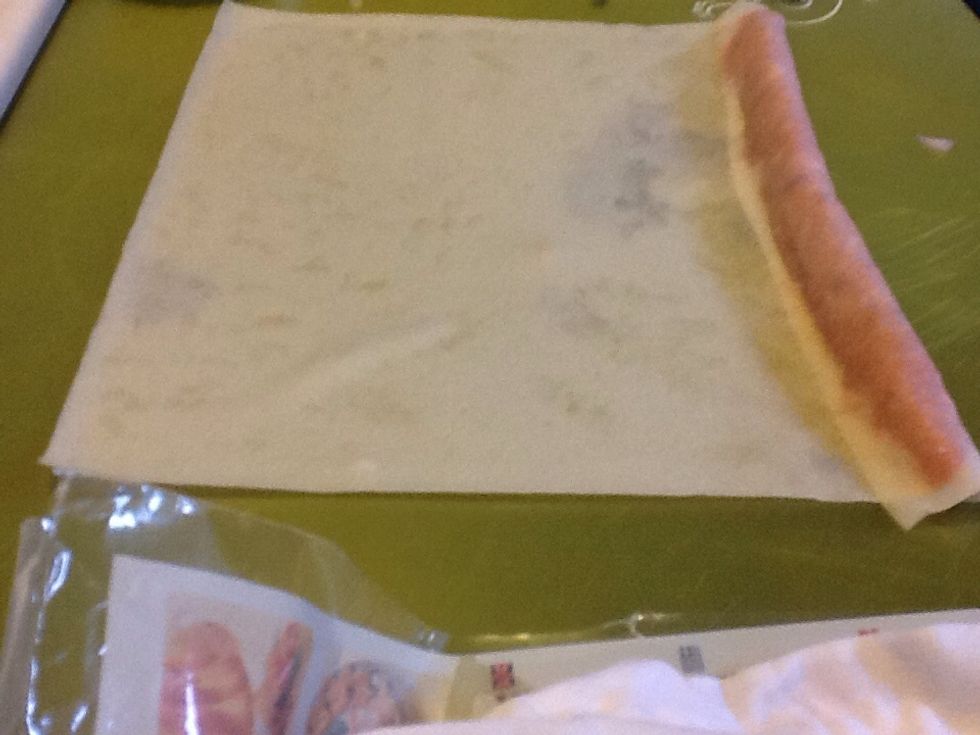 Now roll all the way up, trying to keep the wrapper as tight as possible.