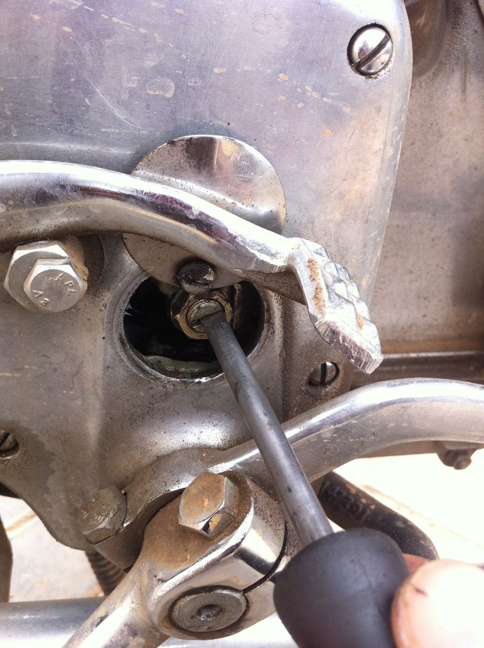 Now rotate anti clockwise to move the clutch cable hook handle backwards