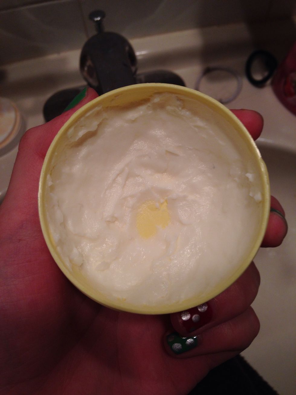 now rub in a little bit of lotion