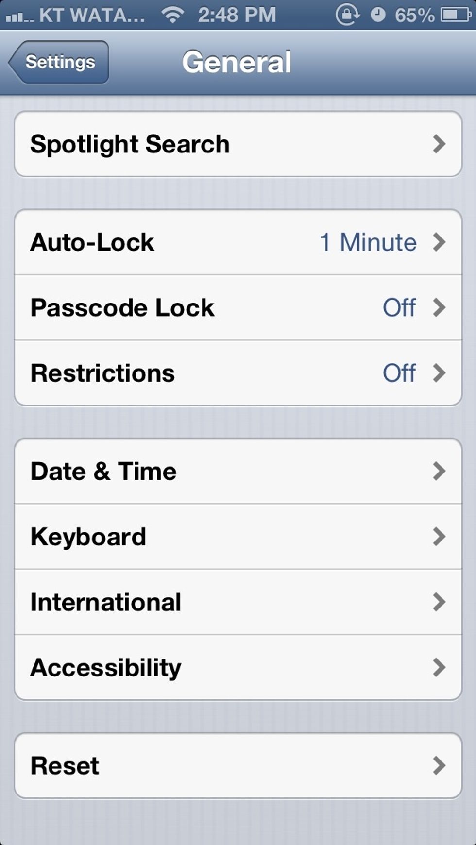 Now, scroll down to Accessibility