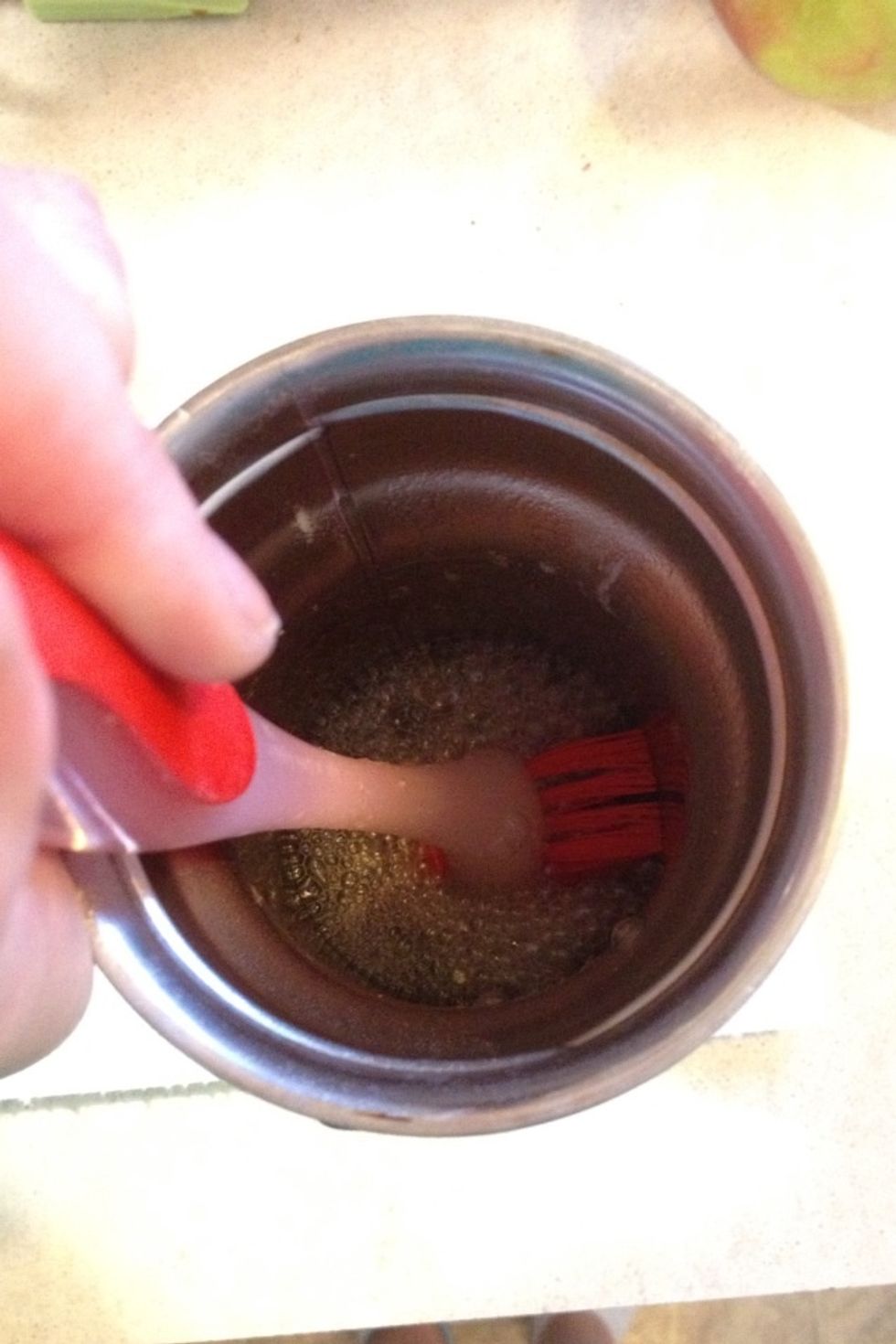 Now scrub scrub scrub all over while its bubbling I find it helps better.