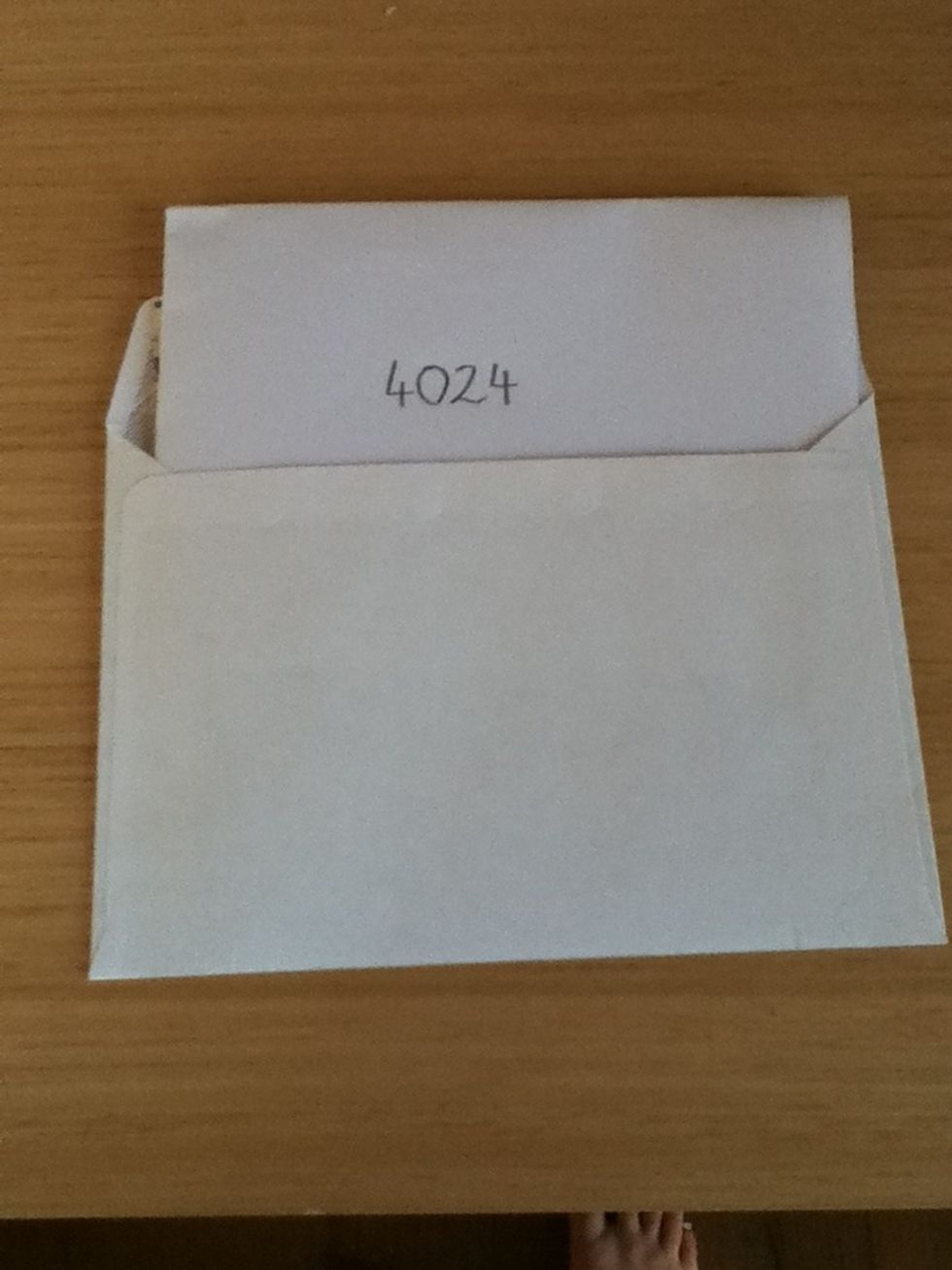 Now seal your piece of paper in the envelope...