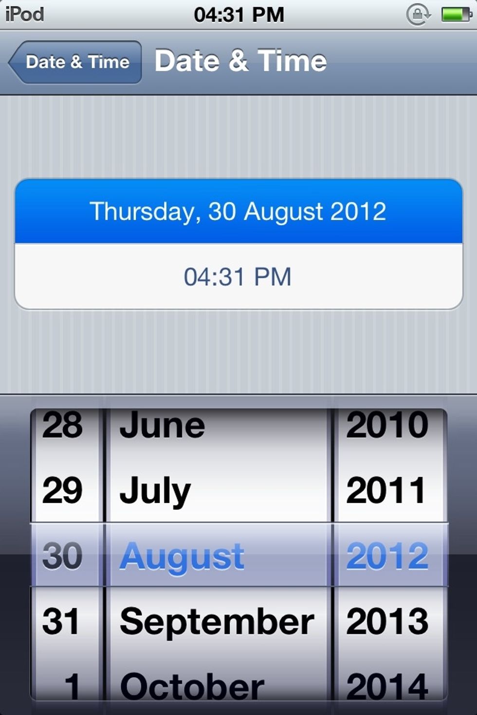 Now, set the date for TOMORROW'S date!