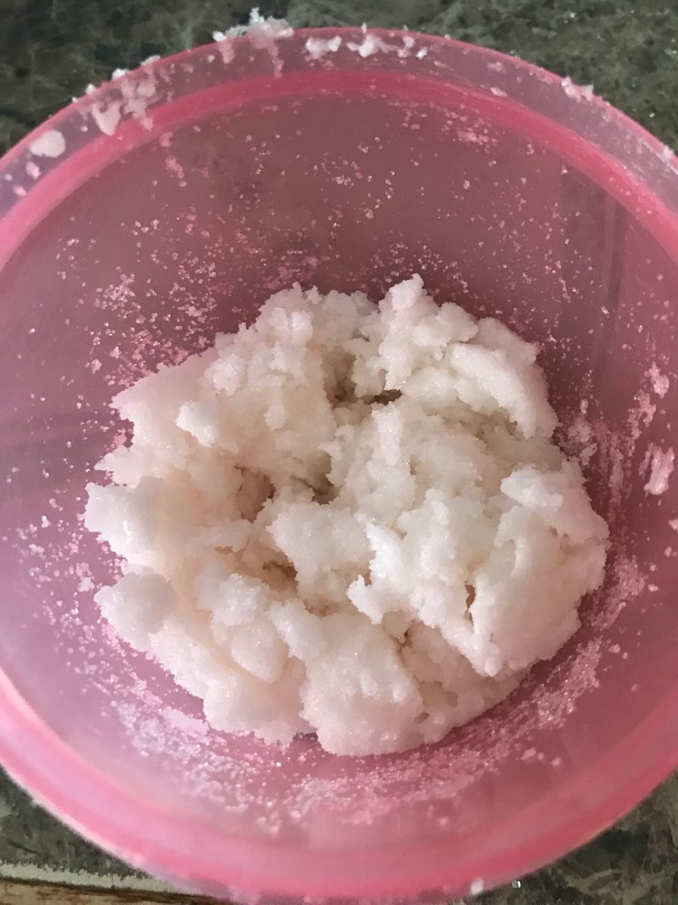 Now set this to the side, we will be making another scrub to help smooth hands