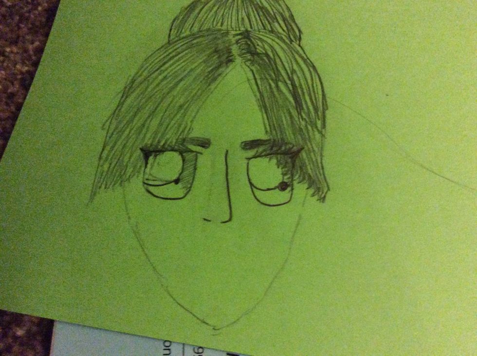 Now shade in the the side of the nose in a straight line to give the nose structure