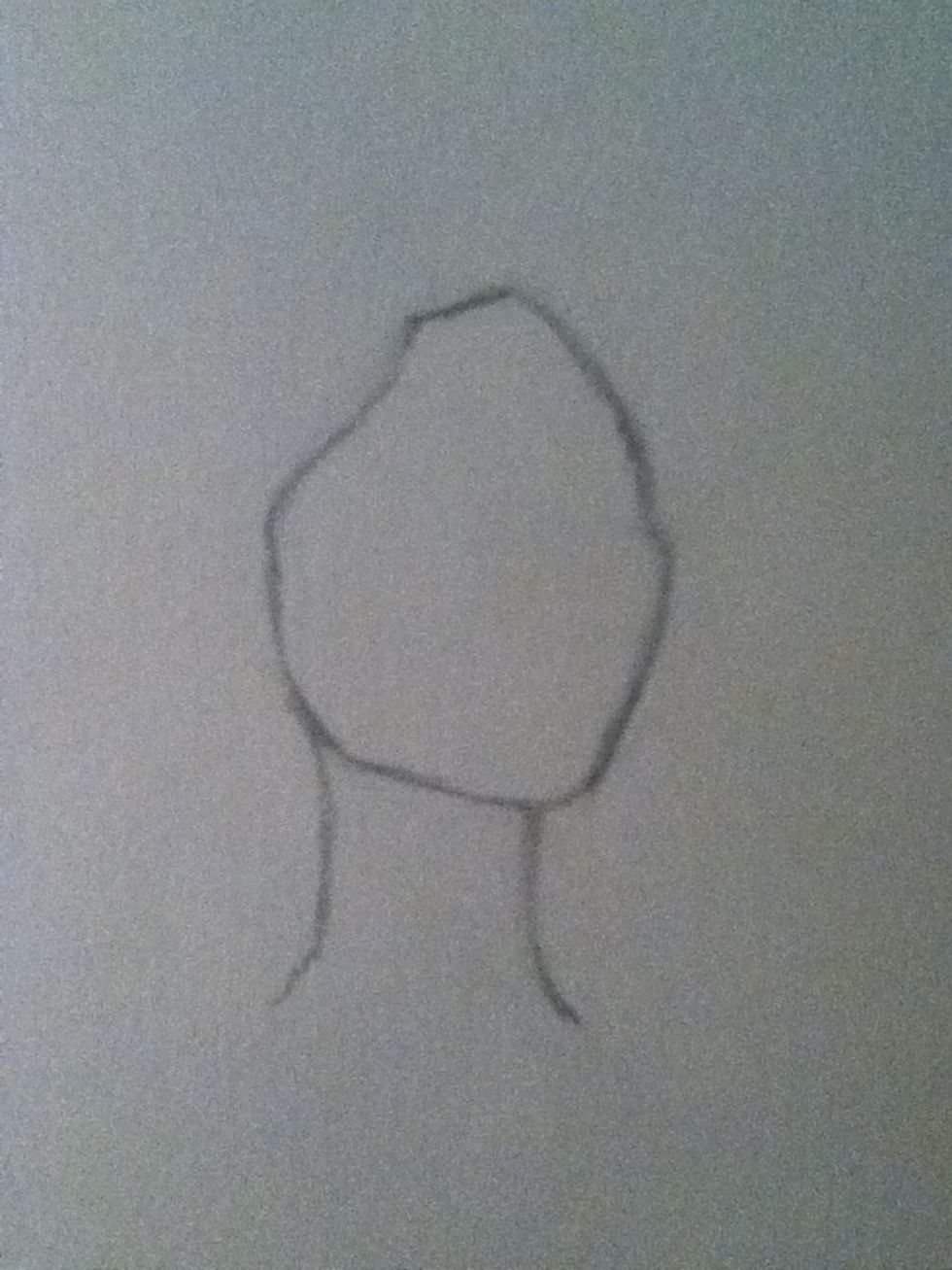 Now shape the head and add her neck. It should come up all the way to her ear area.