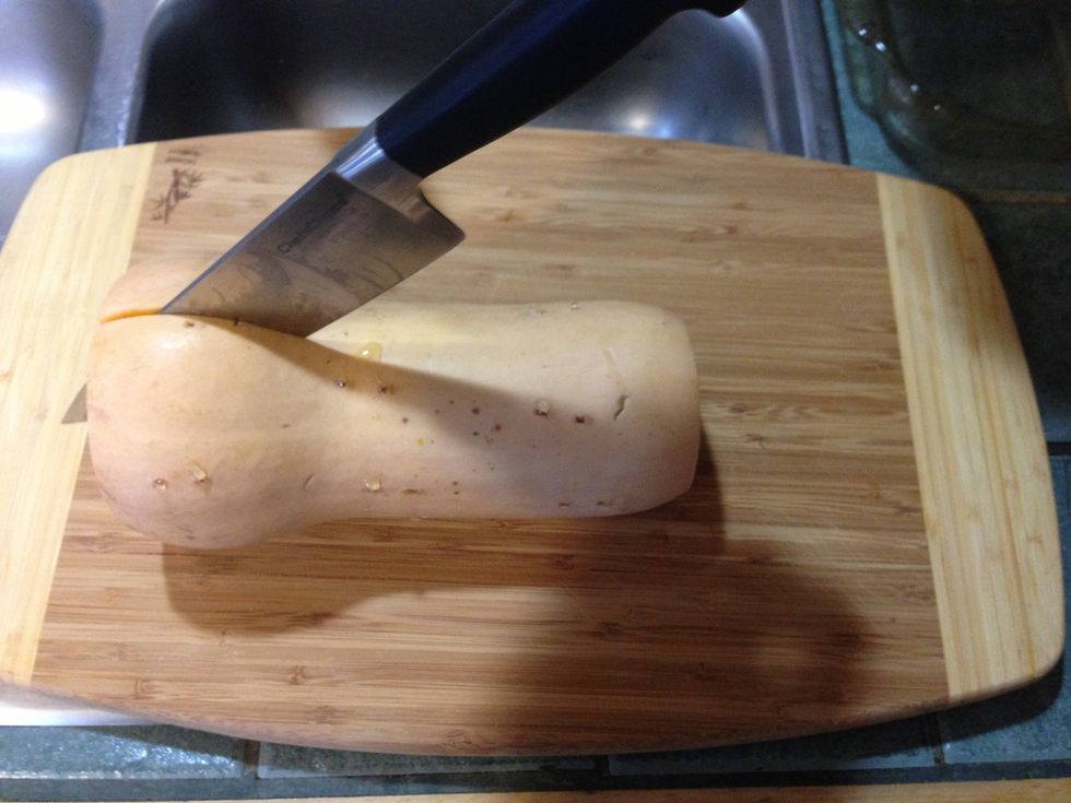 Now slice that nut baby in half!
