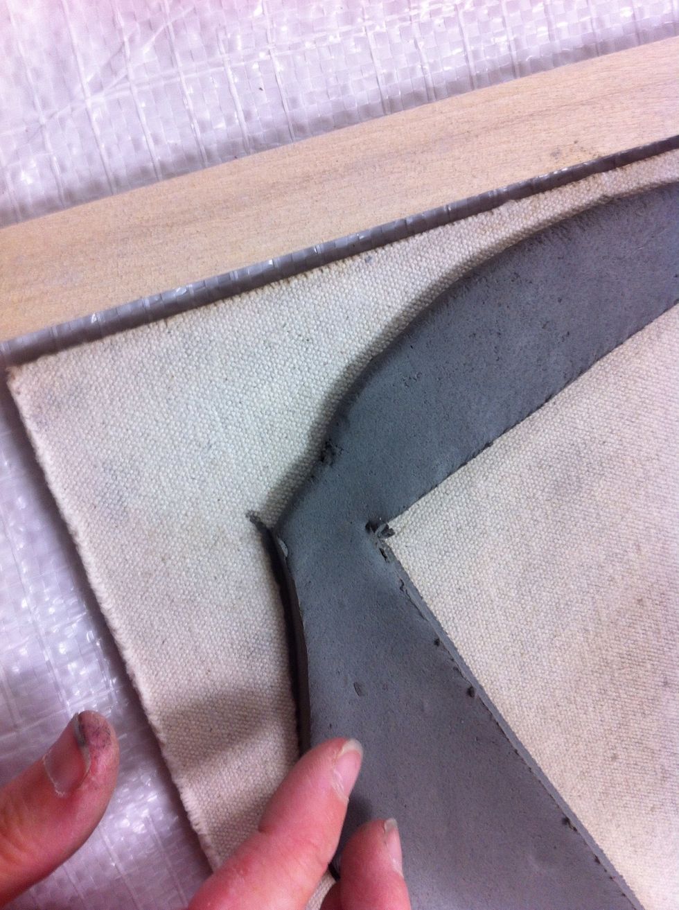 Now SMOOTH all edges and get rid of all the burrs. If its rough now, when its dry it will cut!