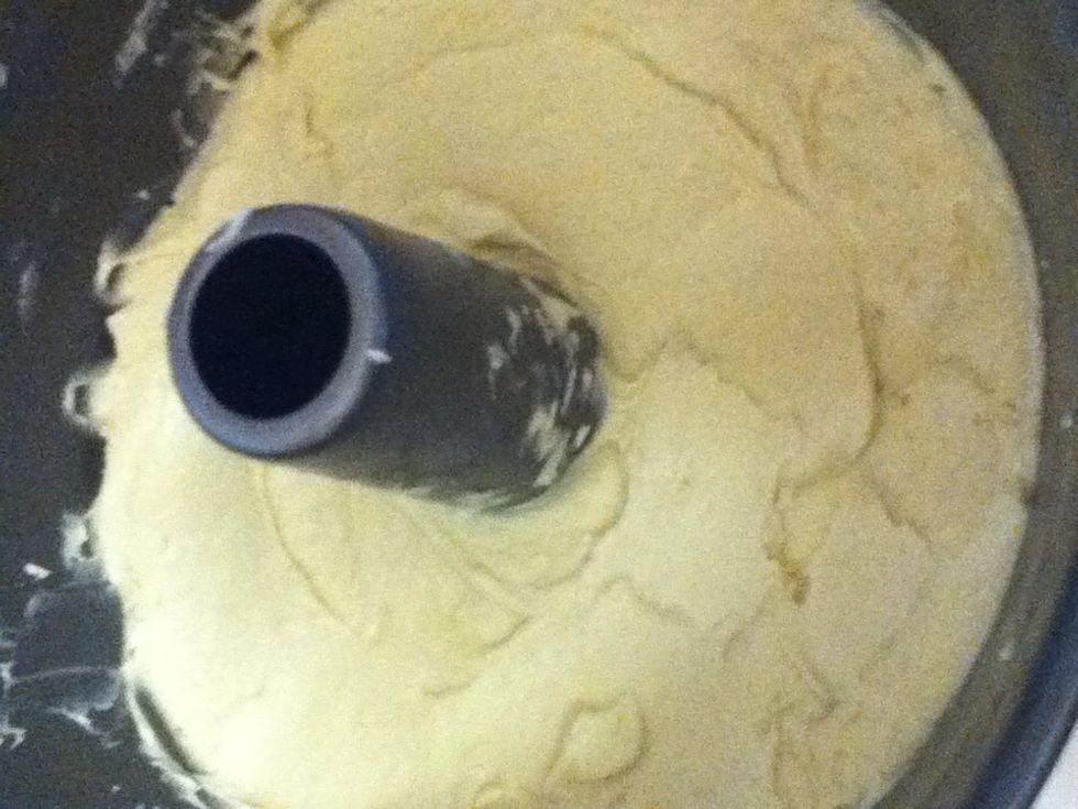 Now spoon about 1/3 of the batter into the prepared pan.