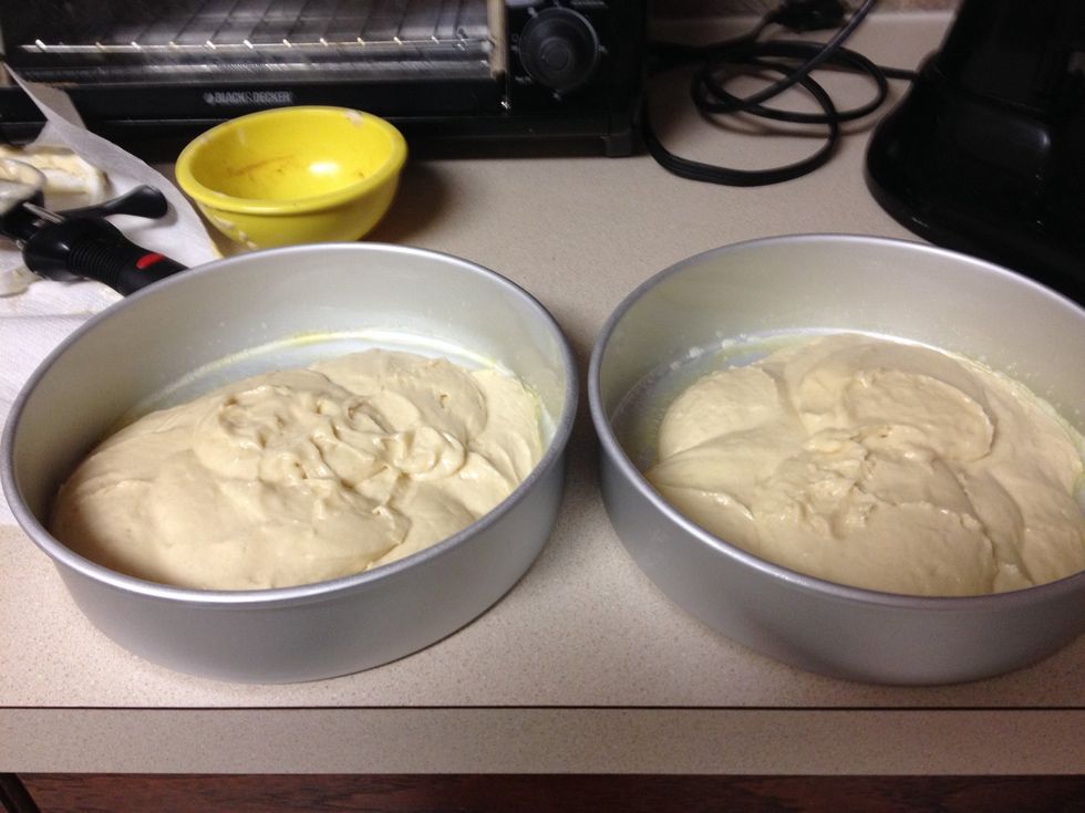 Now spread batter around
