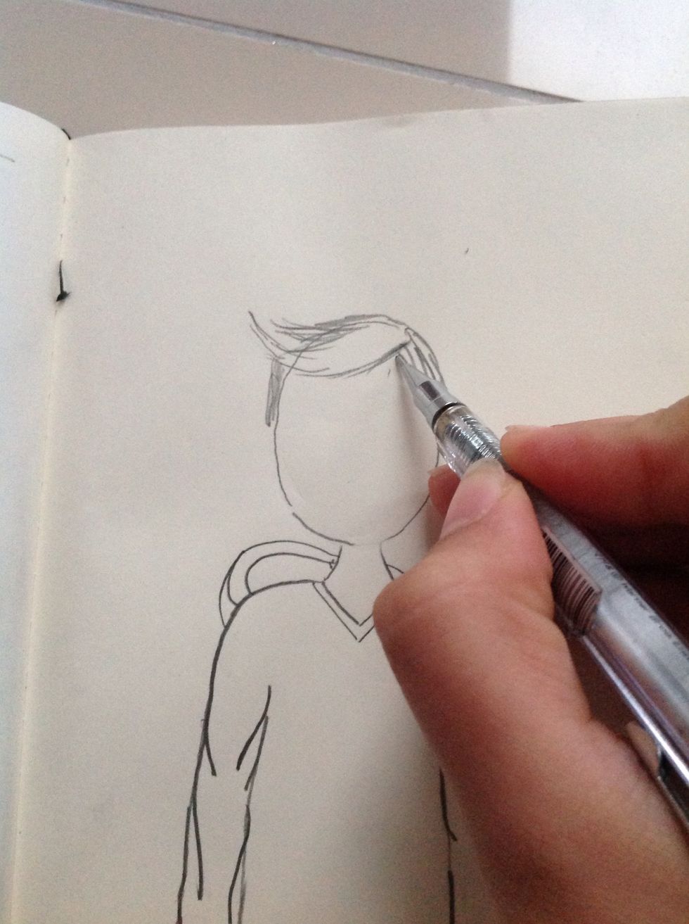 Now start doing the hair....