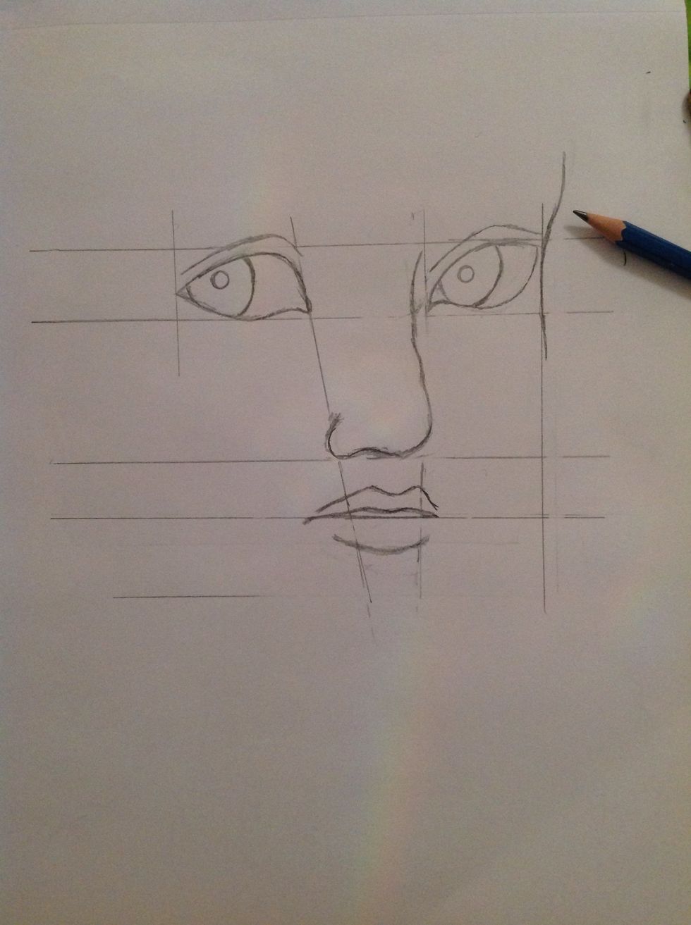 Now start drawing the face.