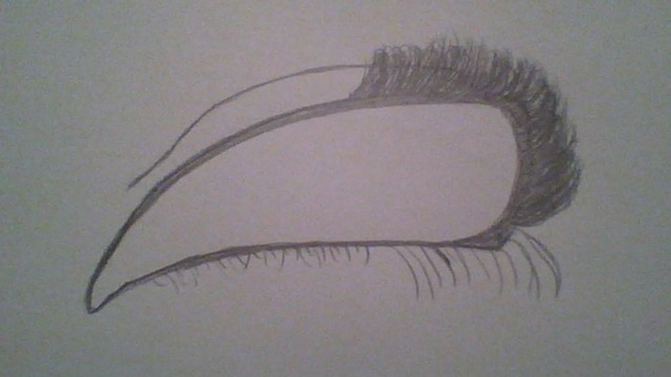 Now start fluffing the top