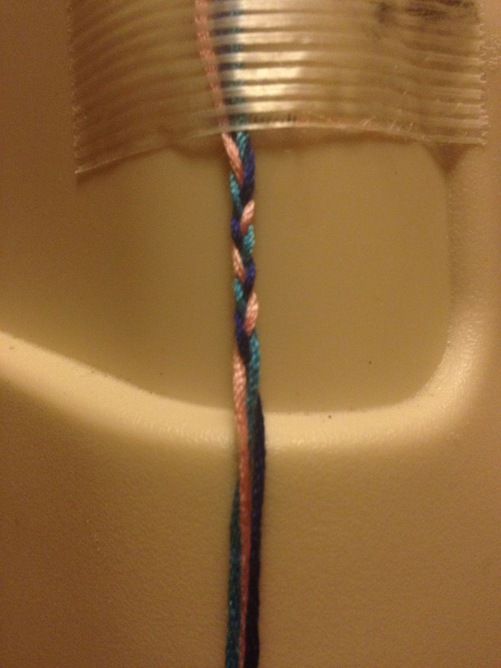 Now start to braid it like you would normally braid your hair