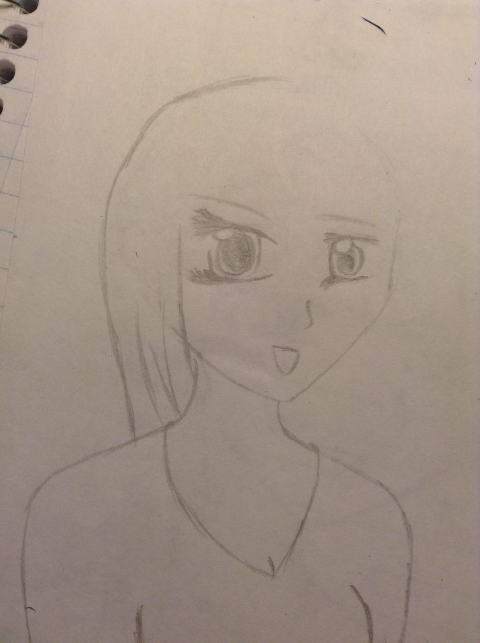 Now start with the hair. There are maaaany different types, I decided for long, open hair. However you have to erase the ear for some types of hair.