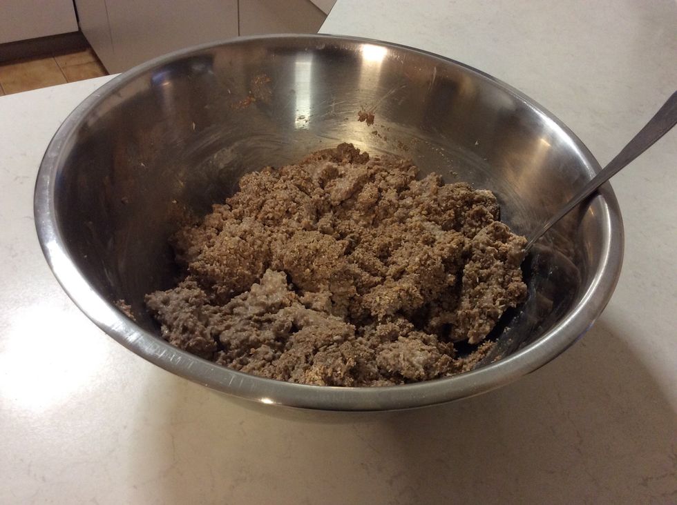 Now stir until all combined.