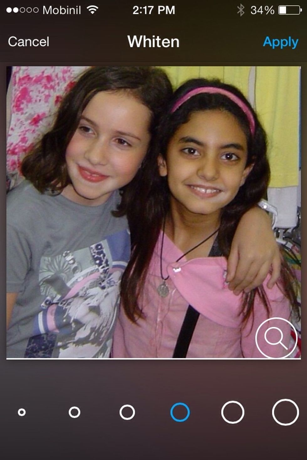 Now swipe it with your hand on the teeth