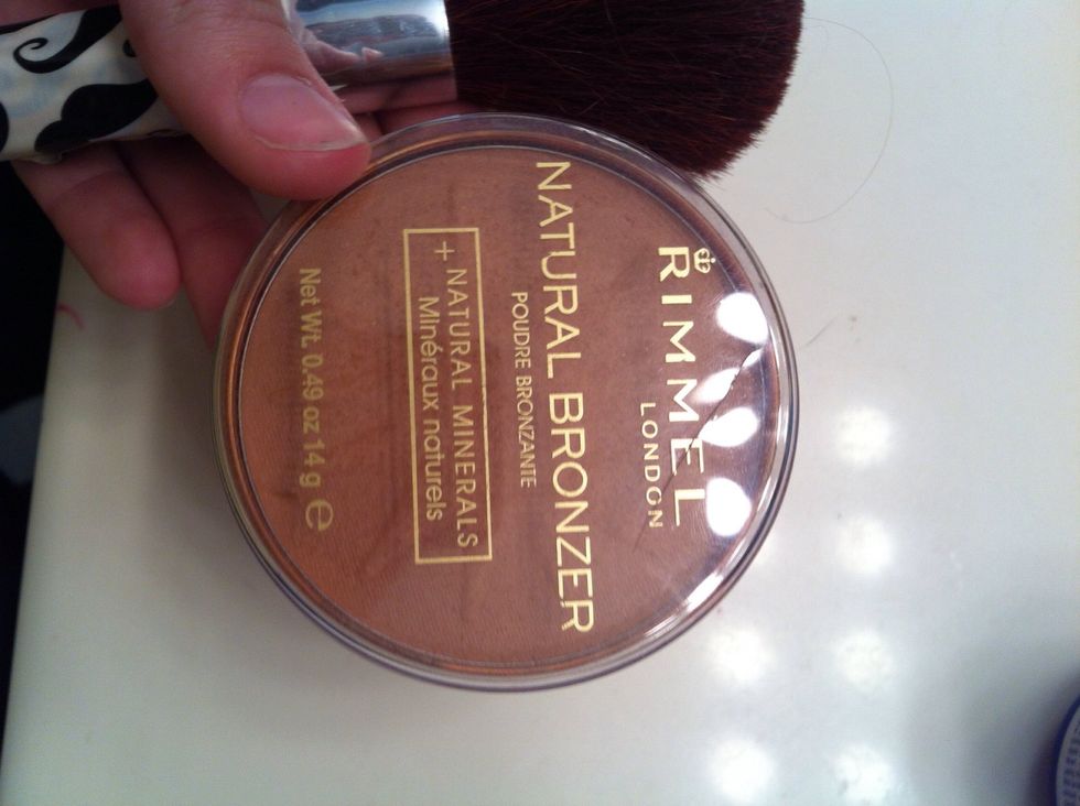Now take a bronzer! This is my favorite bronzer it works well and does a wonderful job!!