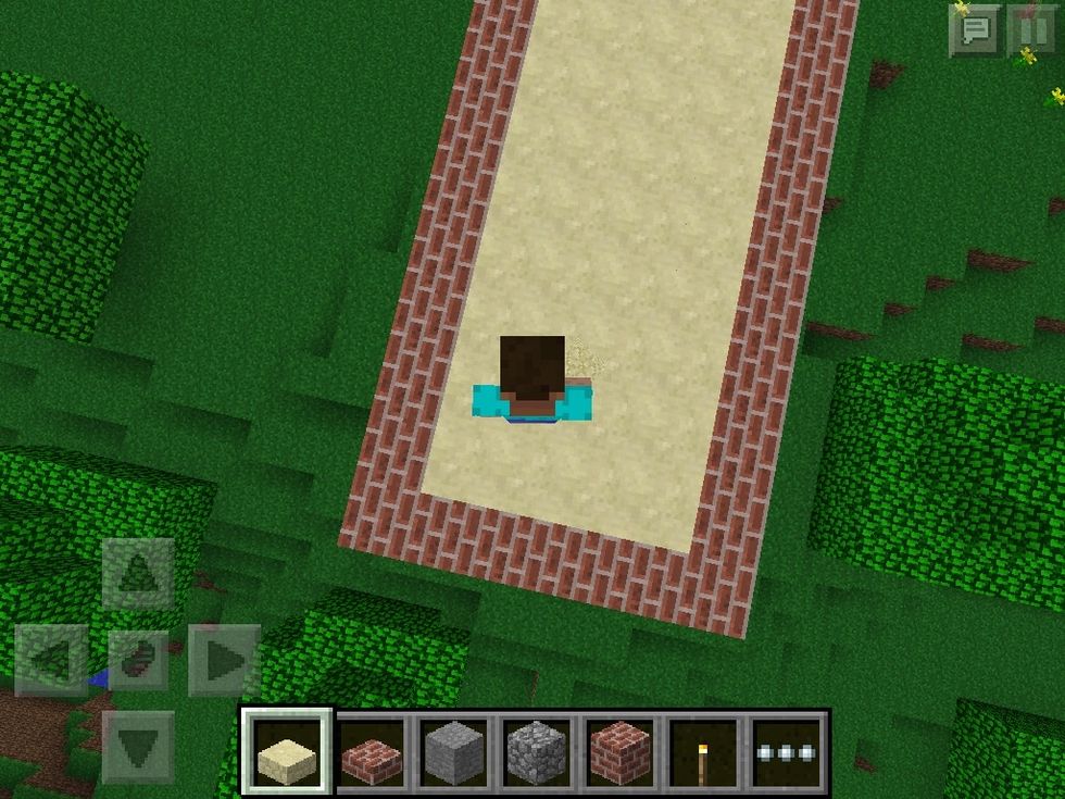 Now take a flat block and build a roof