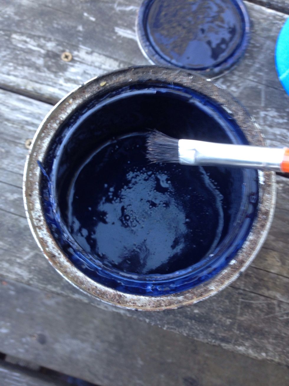 Now take a paint brush (or I moved to a sponge-type brush) and paint the first layer