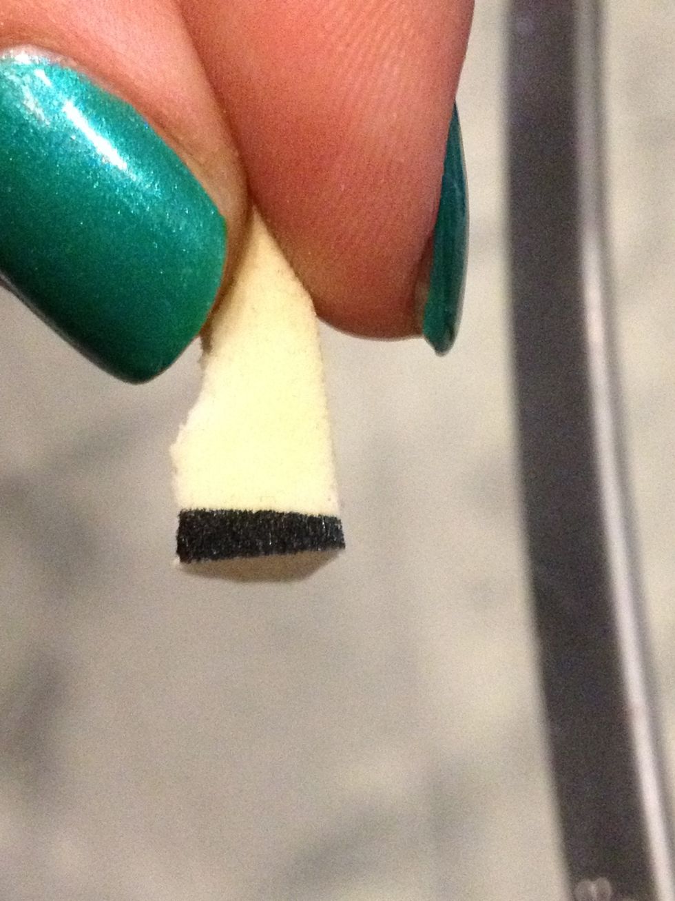 Now Take a piece of foam, add a little black nail polish, and dab dab dab:)