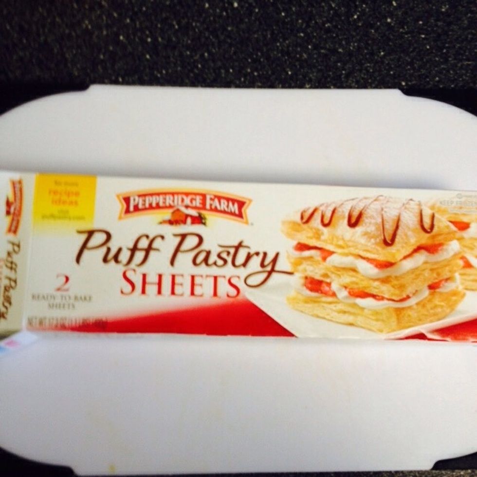 Now take a sheet of thawed puff pastry