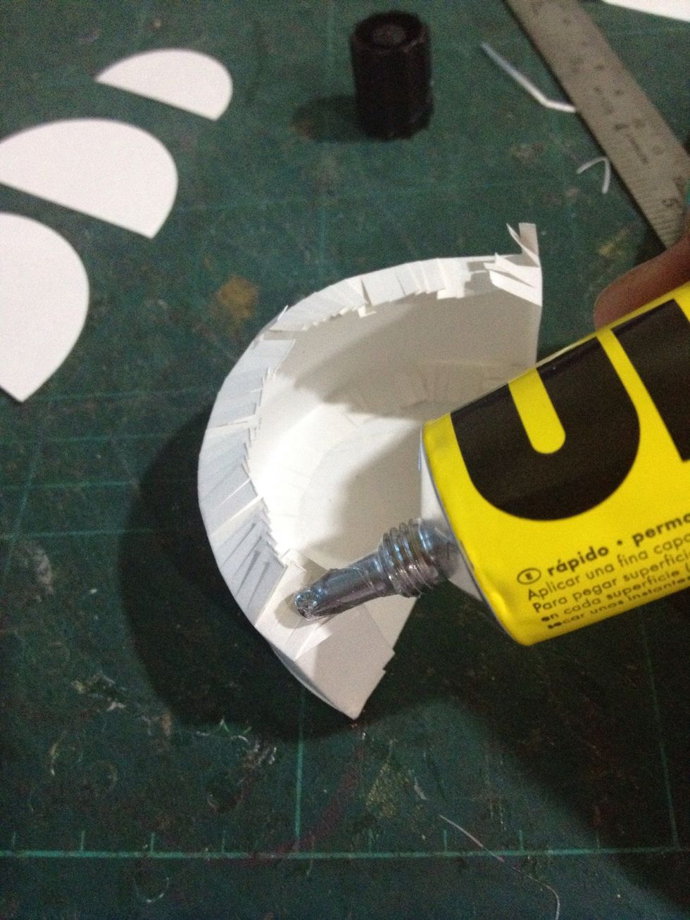 Now take another semi round (same size) and stick it on top of it.