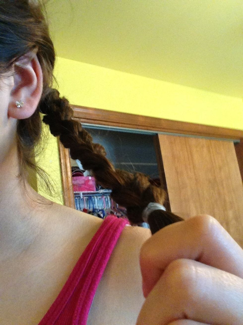 Now take one of the braids...