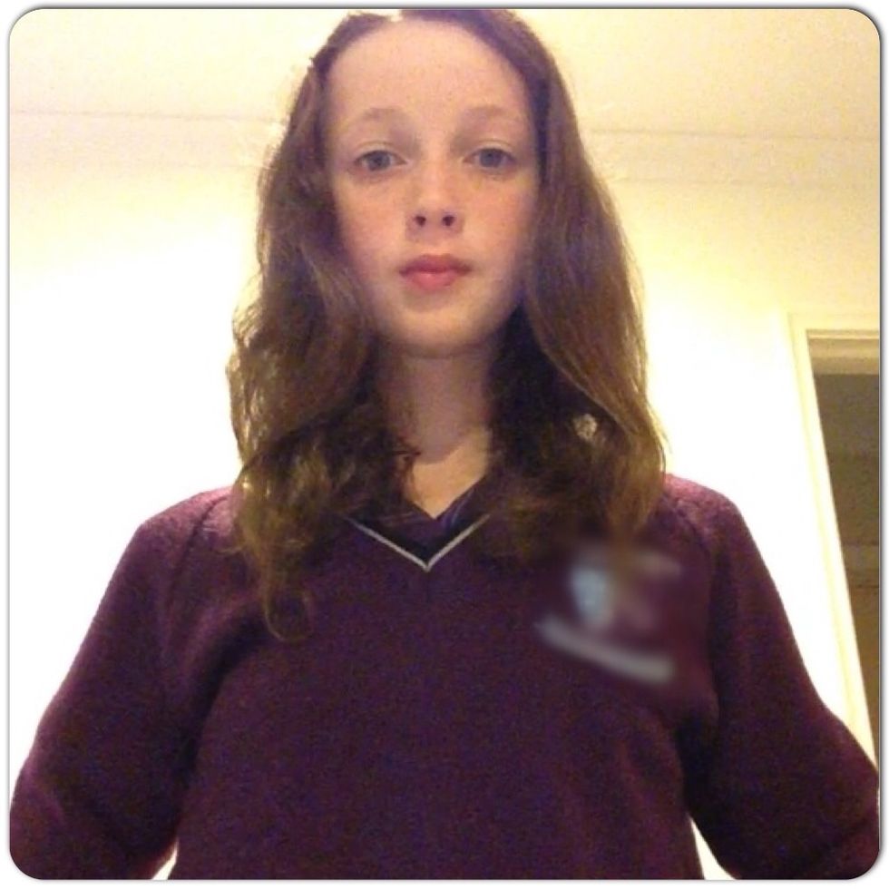 Now take out your hair tied so your hair is down