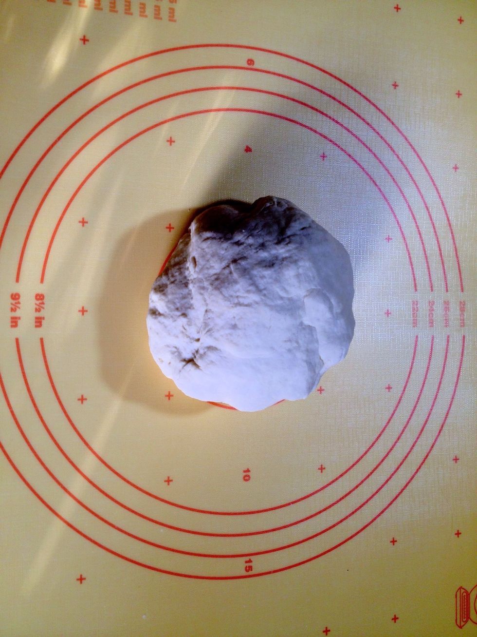 Now take part of the dough and roll it out...