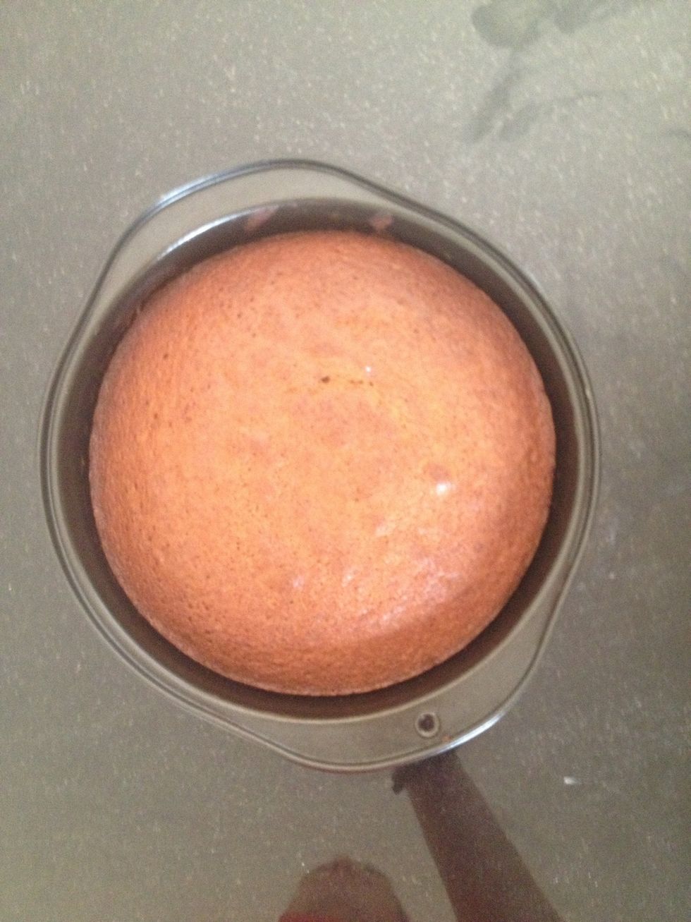 Now take the cakes out of the oven.