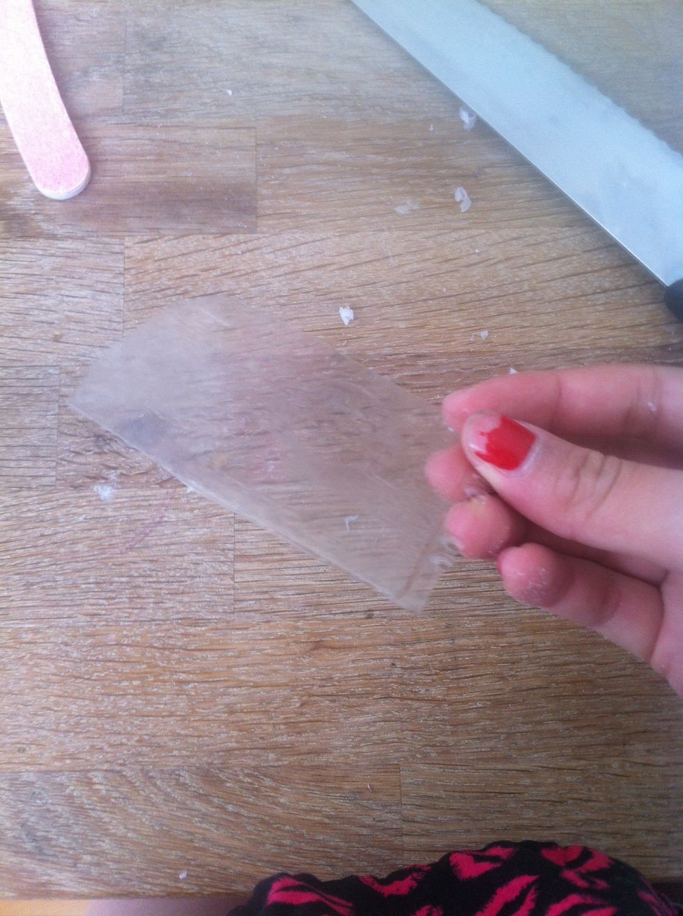 Now take the pice of plasic