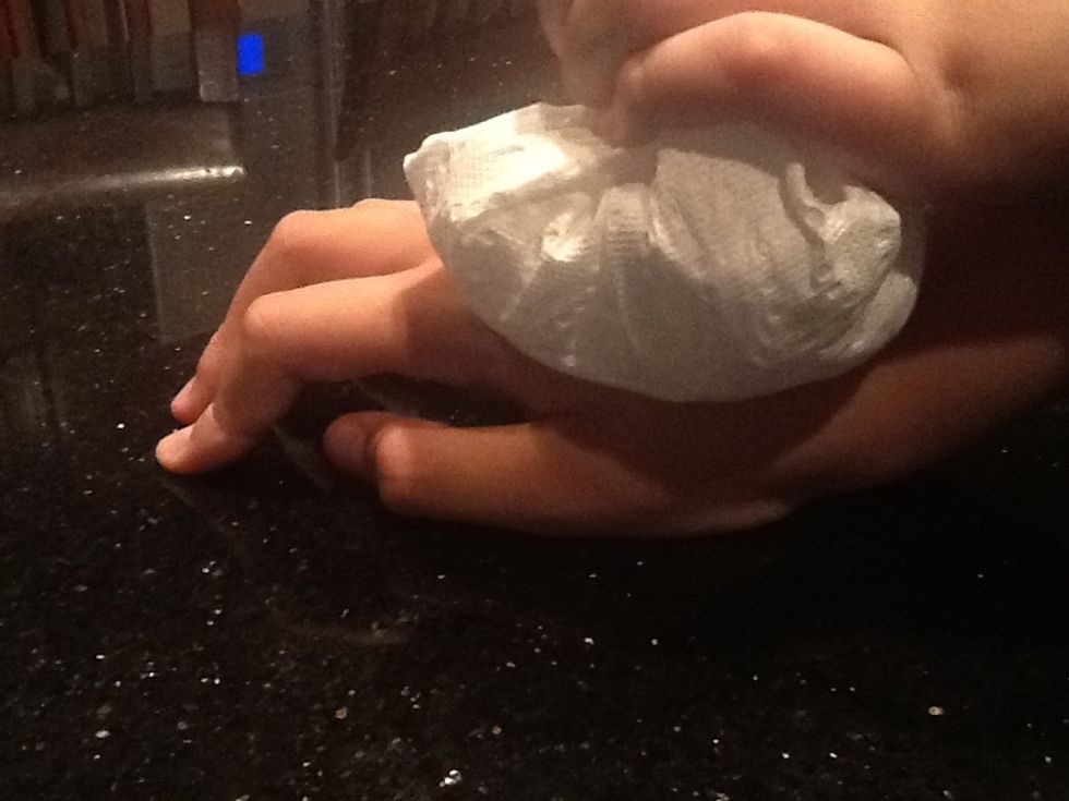 Now take you ice pack and press on the bite. What this does is it takes away swelling by slowing the blood flow to the bite which also takes the itch away.