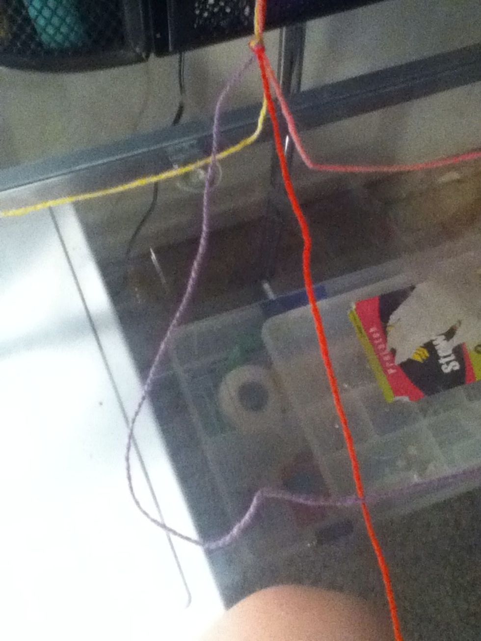 Now, take your first string, and make a four over the third string.