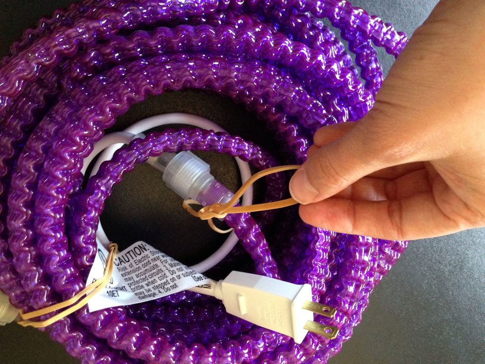 Now take your other cord and do the same on the opposite side of the lights.
