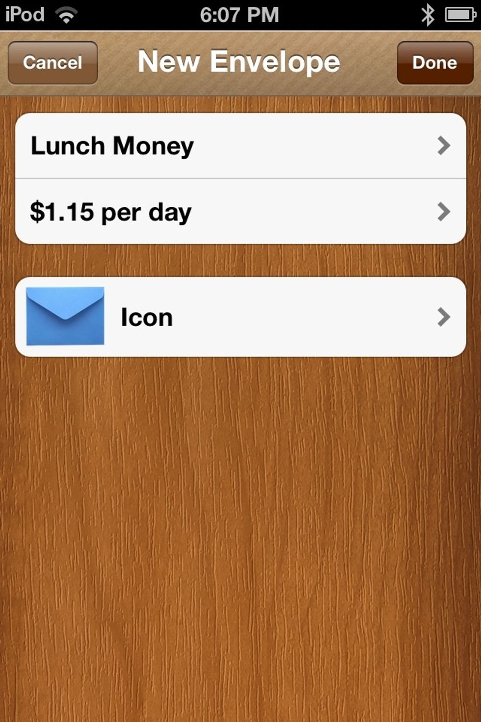 Now tap ICON.