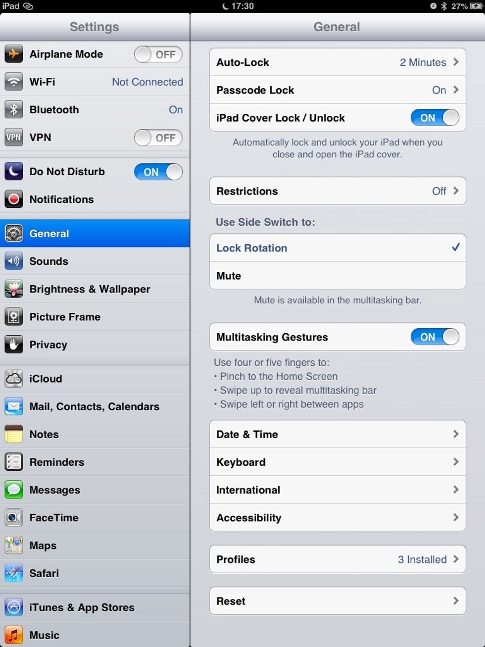 Now tap on "General" and then scroll down to "Accessibility"