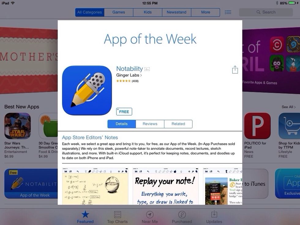 Now tap the "free" box.